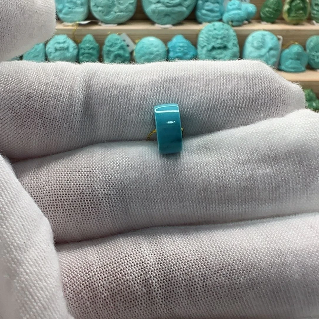 未镶嵌绿松石直切珠 9.2x4.5mm