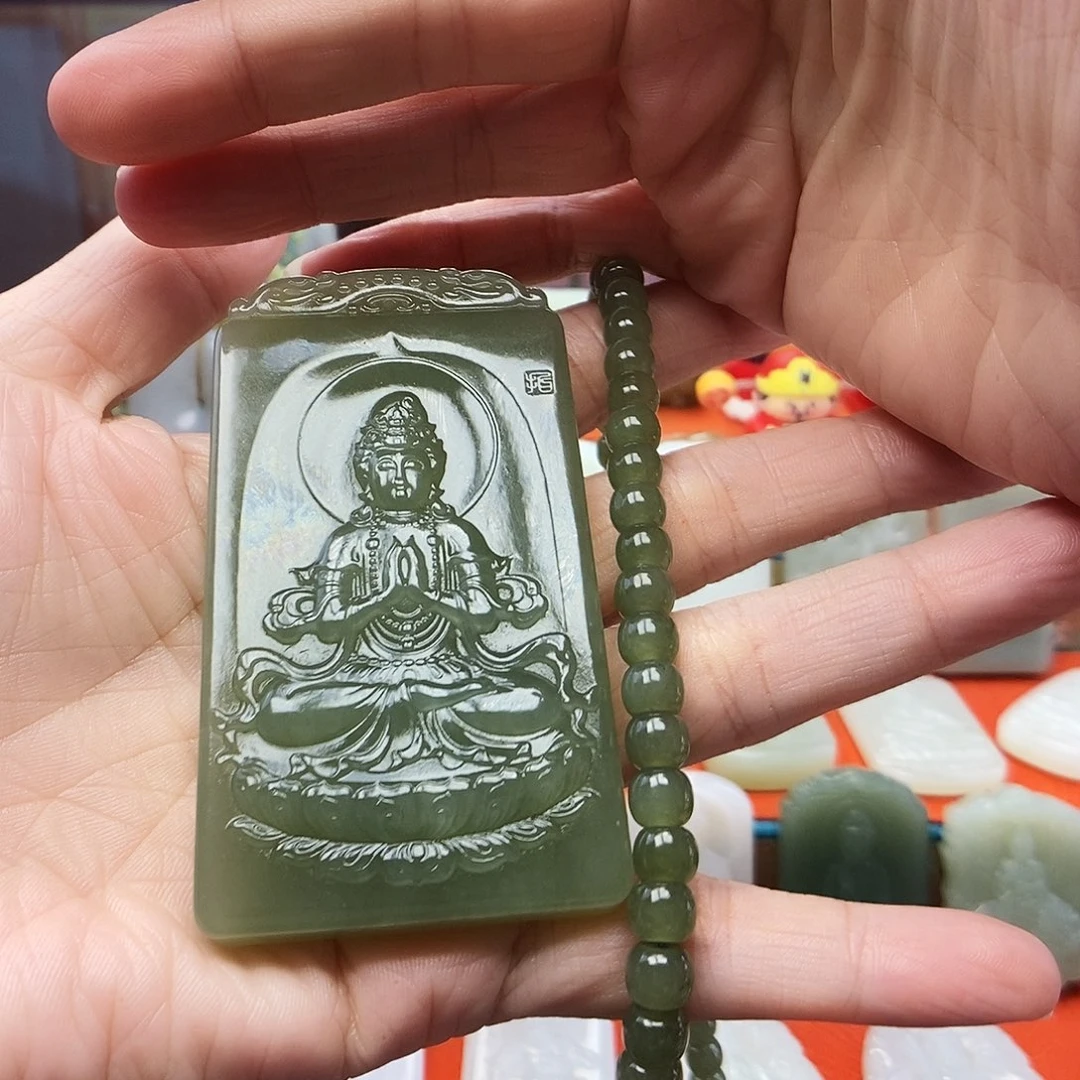 @***生和田玉未镶嵌颈饰