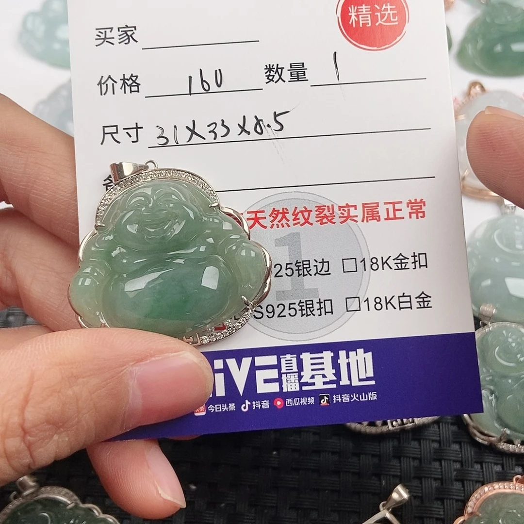 *****翡翠银S925镶嵌颈饰