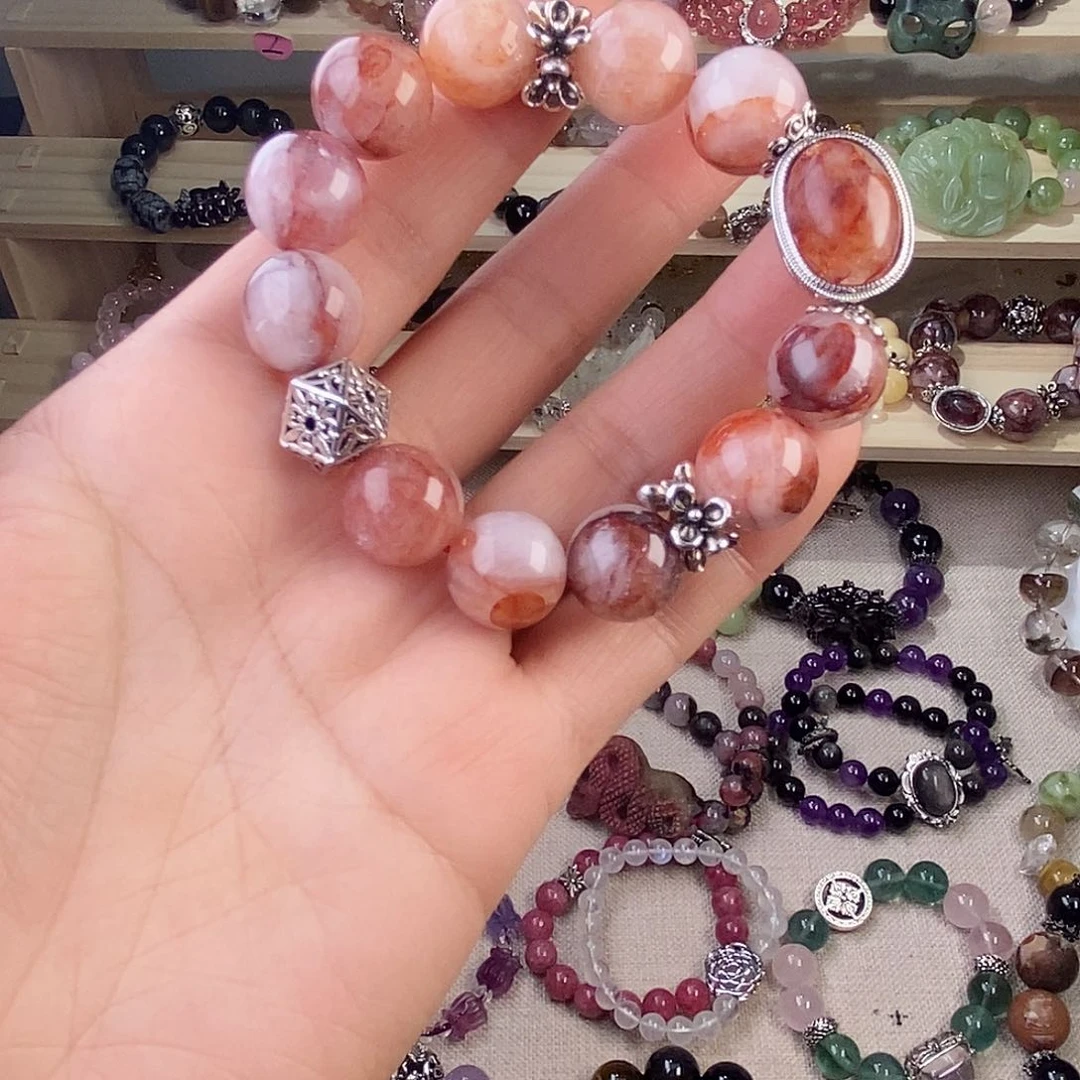 玛瑙/玉髓手链未镶嵌14毫米