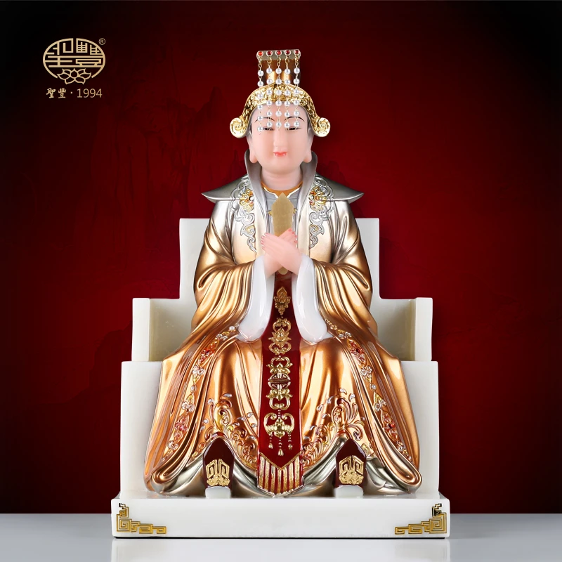 圣丰造像莫兰迪泰山娘娘圣母娘娘泰山老母妈祖碧霞元君定制摆件