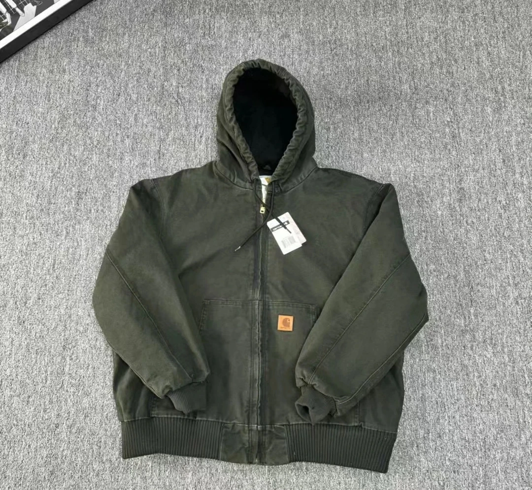 Carhartt J130重磅连帽夹棉宽松棉服外套