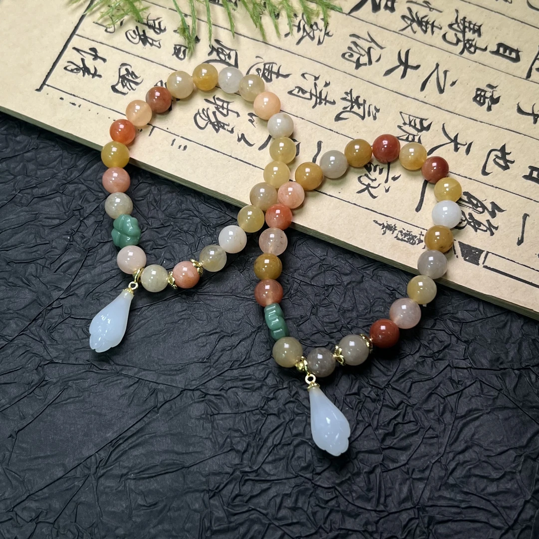 【午阳专属】春彩金丝玉手串WY0114008多样性发一件