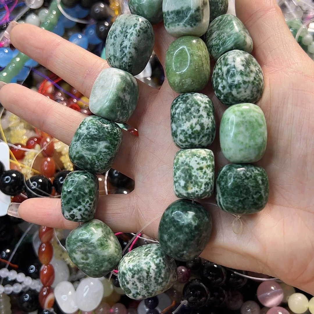 玛瑙/玉髓合金珠宝半成品绿点石卡19✖️22一条