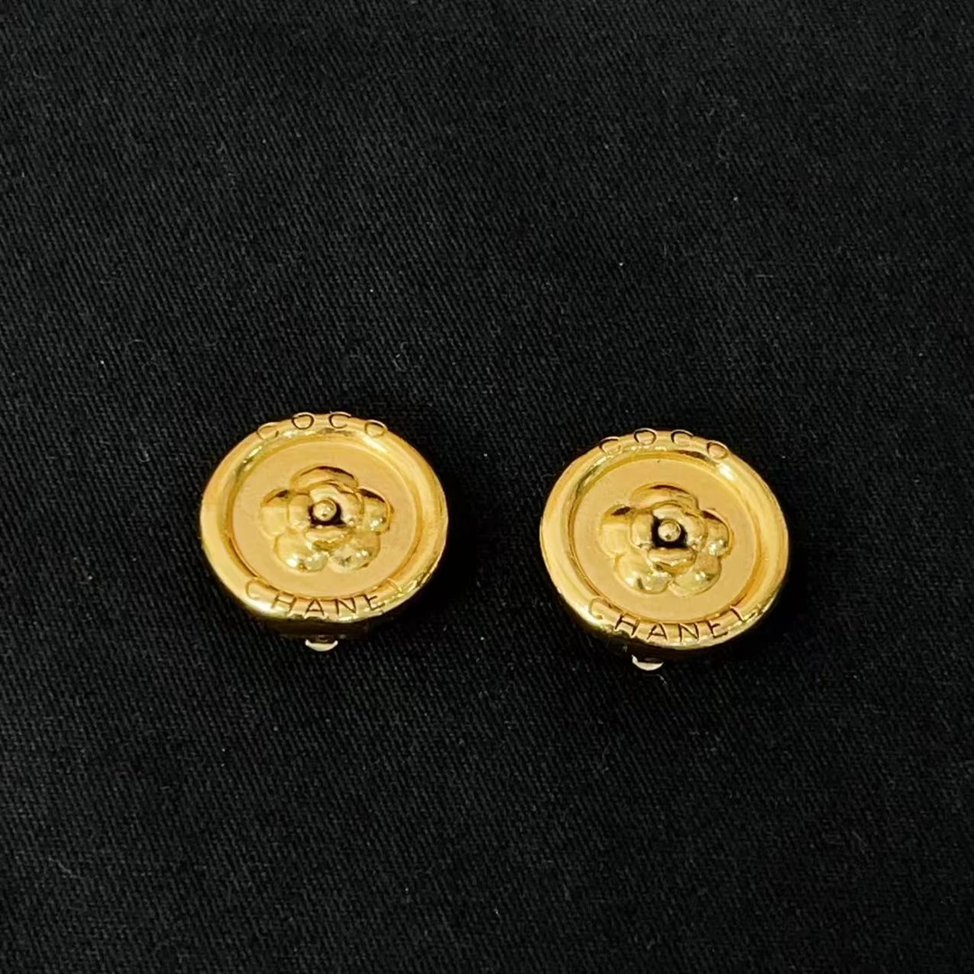 95新 Chanel/香奈儿 Chanel/香奈儿中古山茶花款耳夹