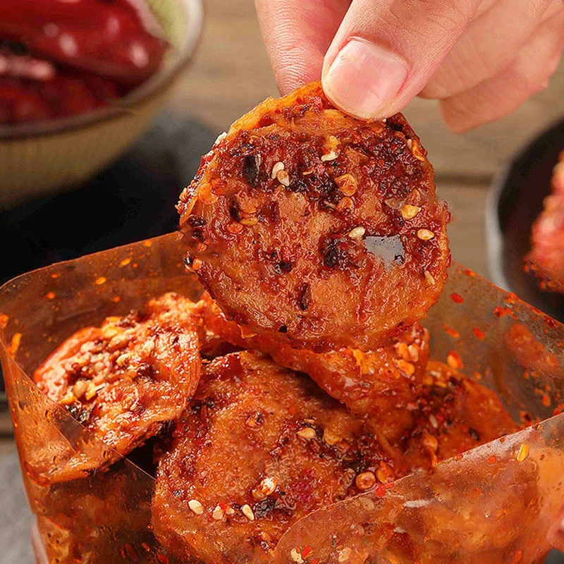 食刻不忘烤面筋片面筋圈香辣办公室解馋追剧零食即食整包125g