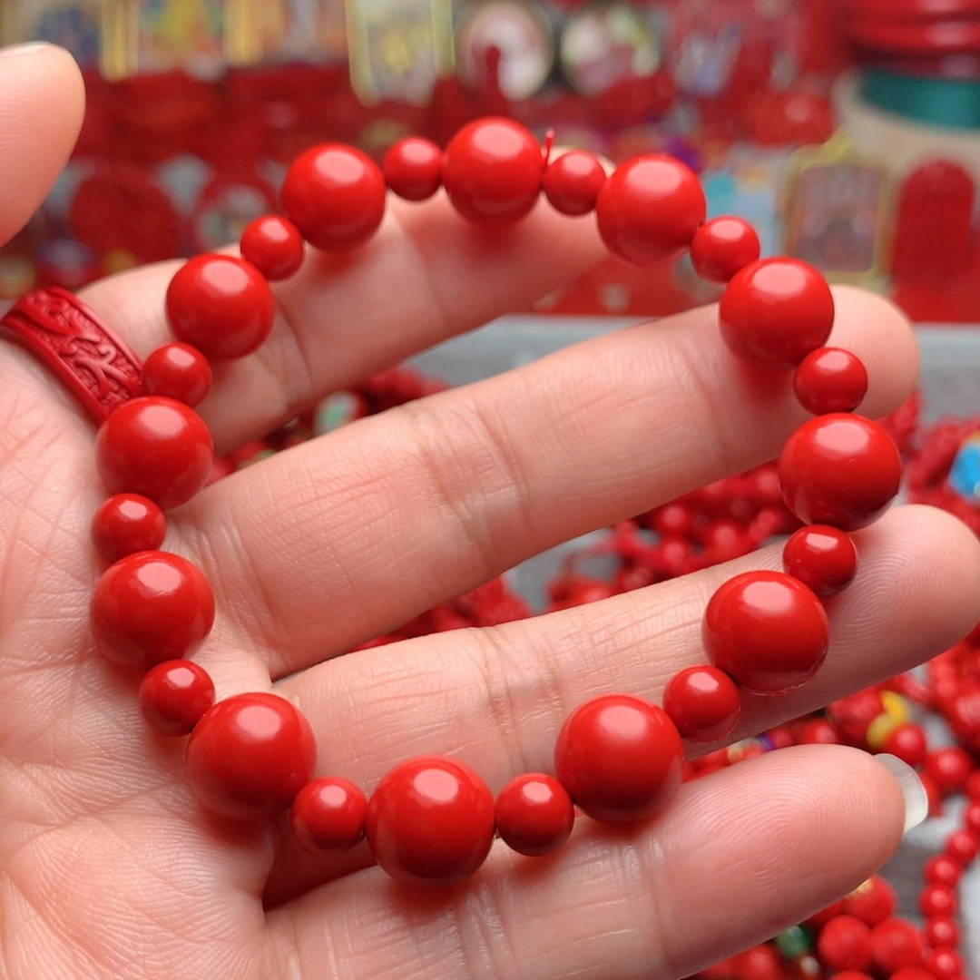 天然辰砂工艺品朱砂手串