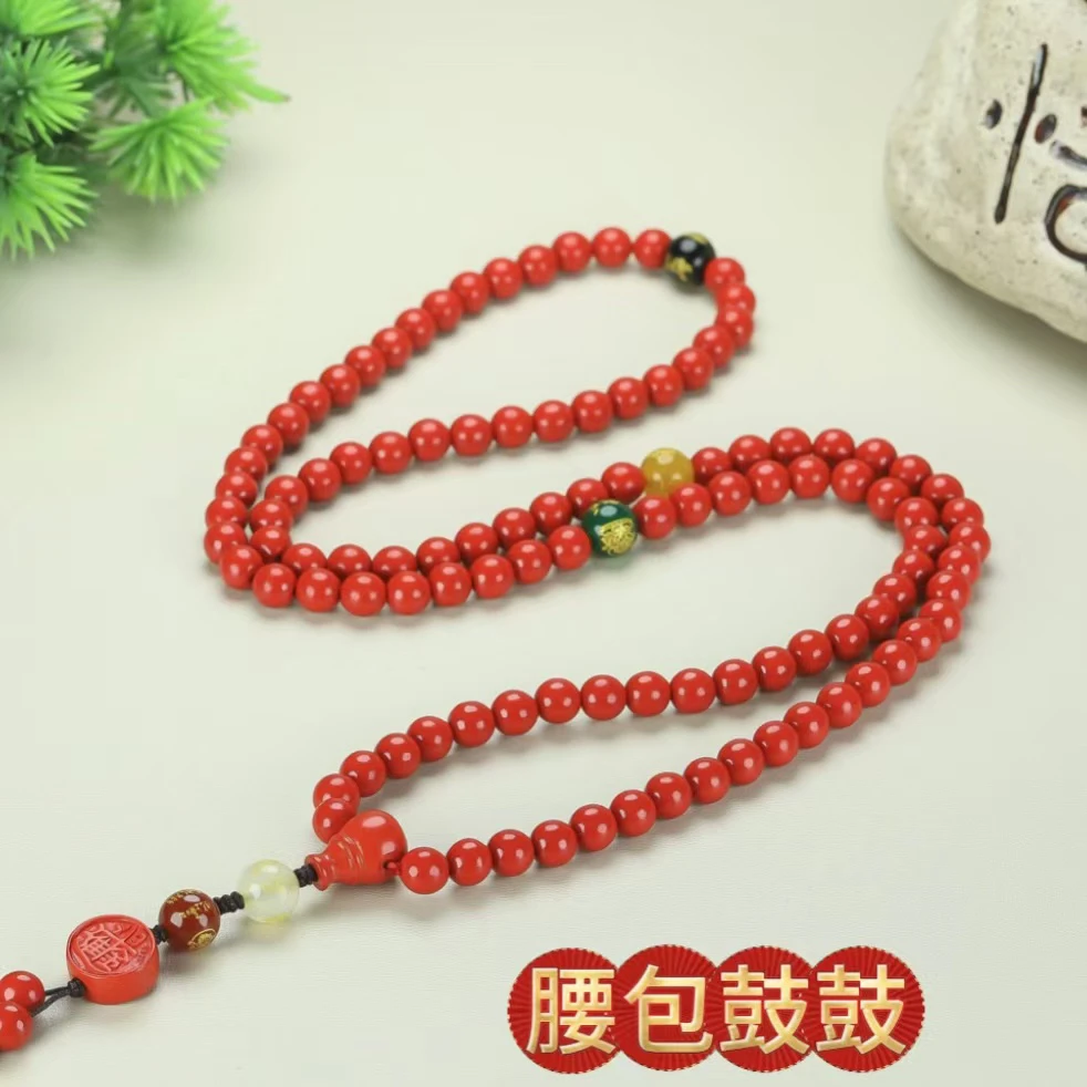 时尚民族风红圆珠多圈珠子非金属树脂手链 WX07