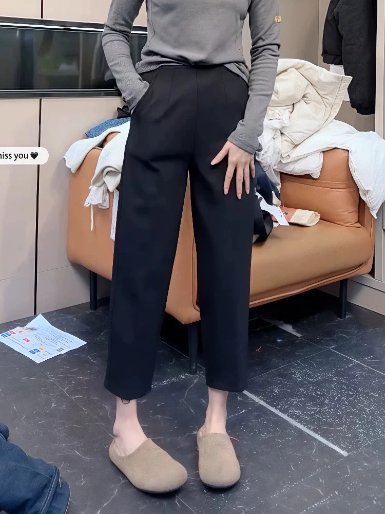 三姐家早春复合高弹舒适小脚百搭九分裤