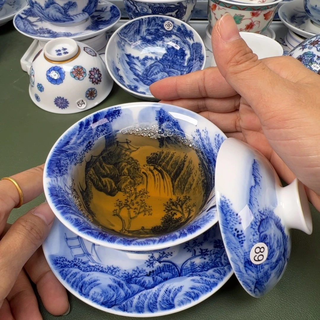 陶瓷景德镇纯手工纯手绘茶具木木89