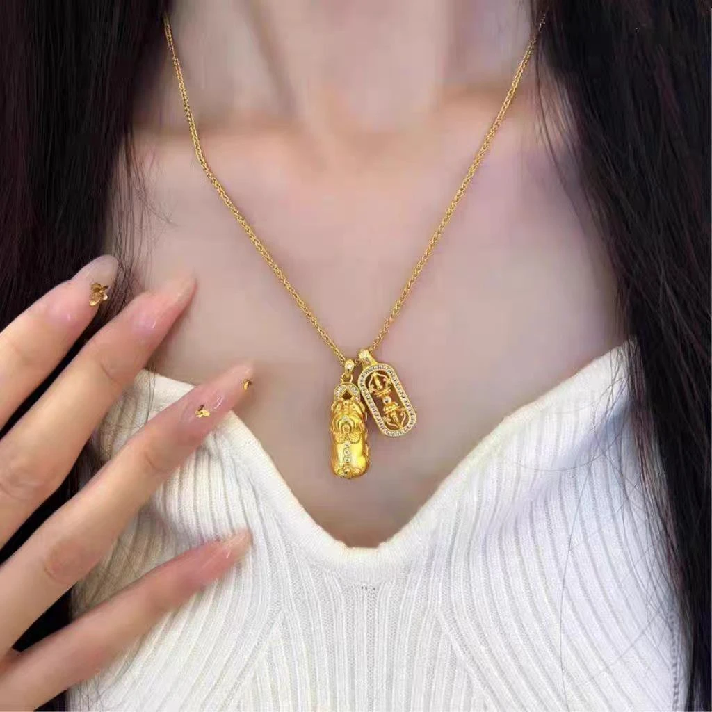 铜合金吊坠 韦雪同款项链貔貅金刚杵吊坠时尚百搭