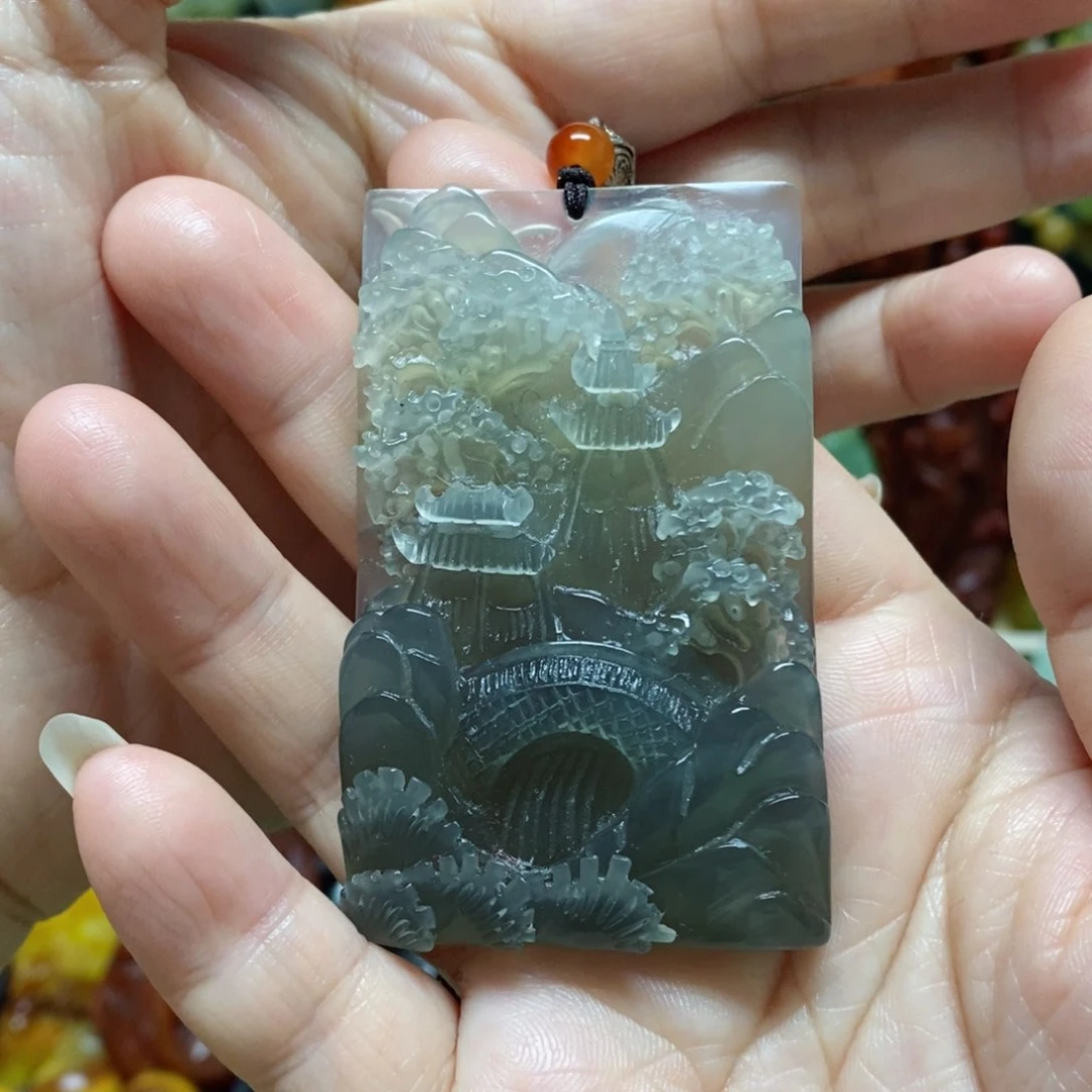 岫玉吊坠(赠链)未镶嵌