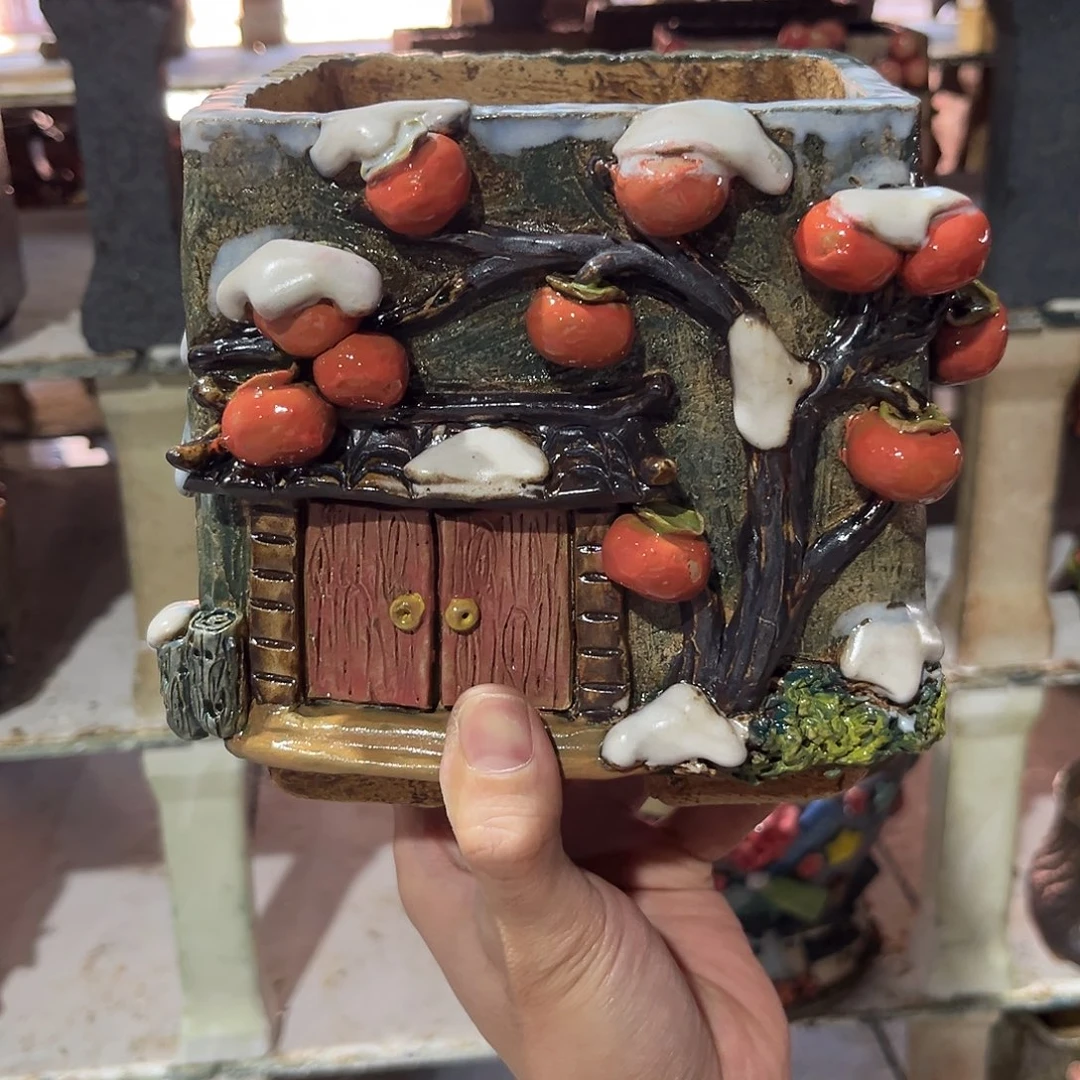 小***儿微瑕35号陶然花器手工花盆