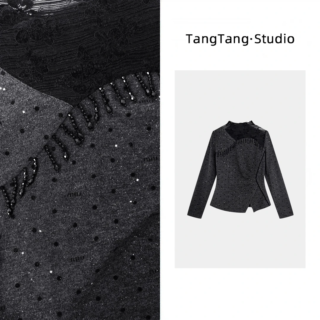 【TangTang·Studio】星耀波点上衣高级气质女装气质上衣-2513351