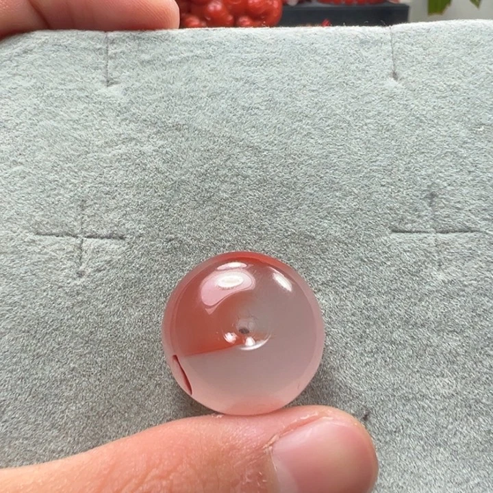 南红玛瑙天然原矿平安扣未镶嵌