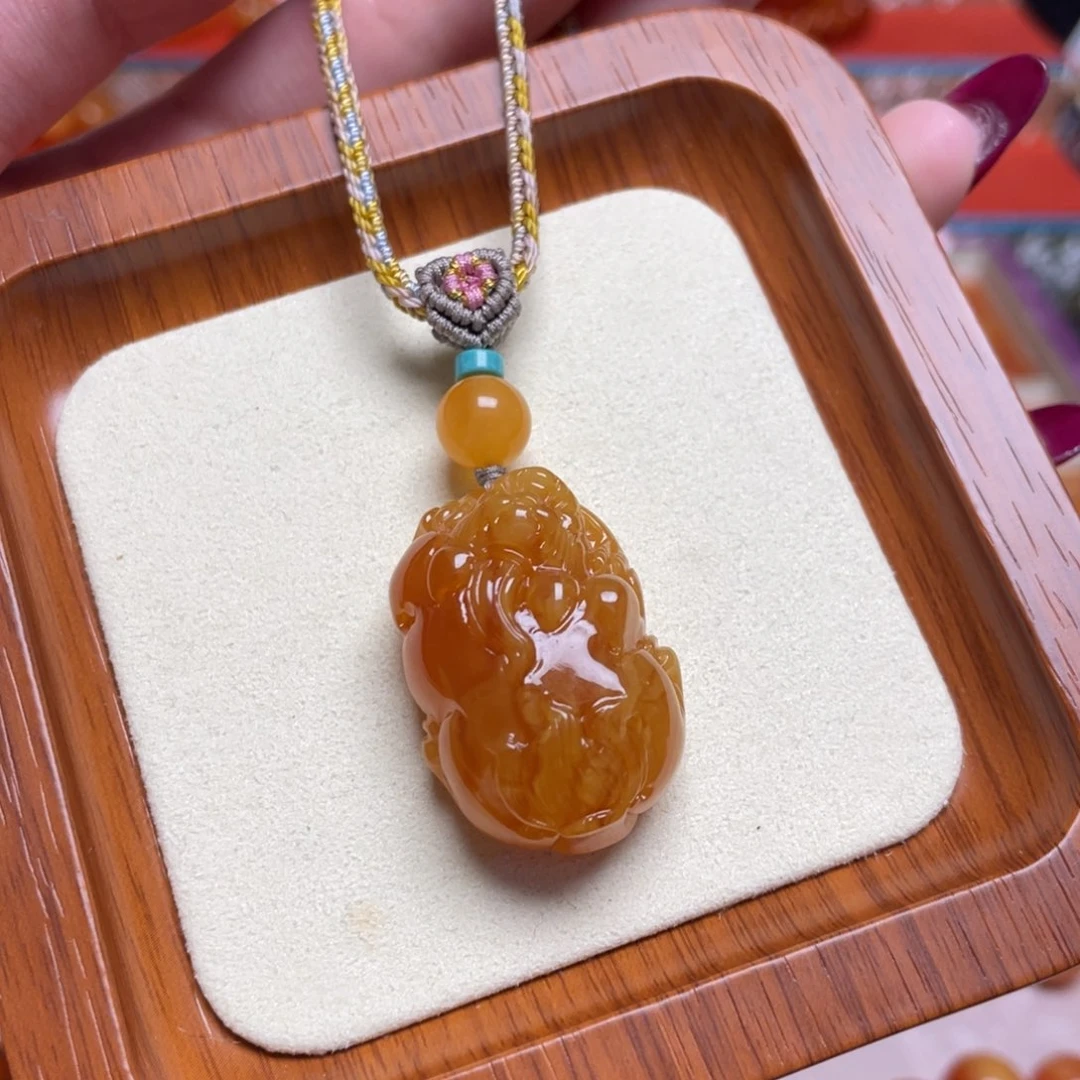 蜜蜡颈饰未镶嵌项链