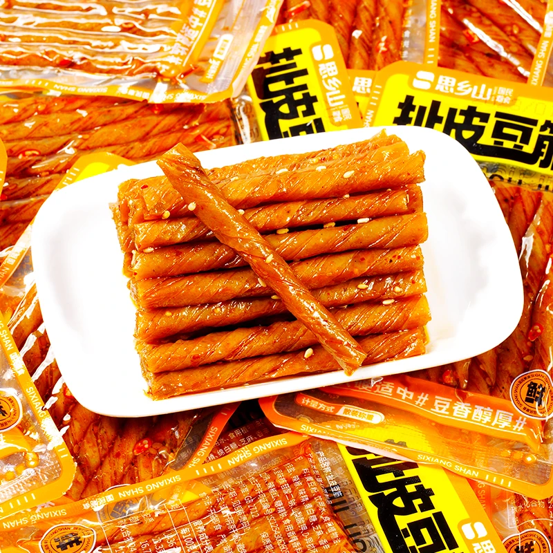 思乡山扯皮豆筋网红辣条素牛筋小包装豆制品辣条零食解馋休闲食品