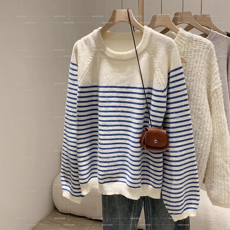 【毛衣系列】蓝白对撞 针织毛衣 无性别男女同款穿搭