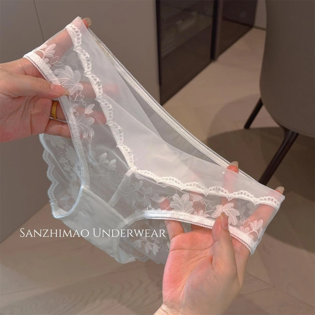 惟愿被偏爱~低腰镂空透气花朵法式女三角内裤心形中国风少女风