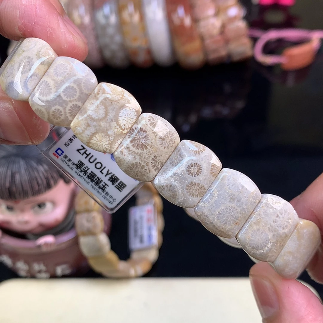 【闪购商品】颈饰未镶嵌硅化珊瑚（珊瑚玉）2号福利手牌