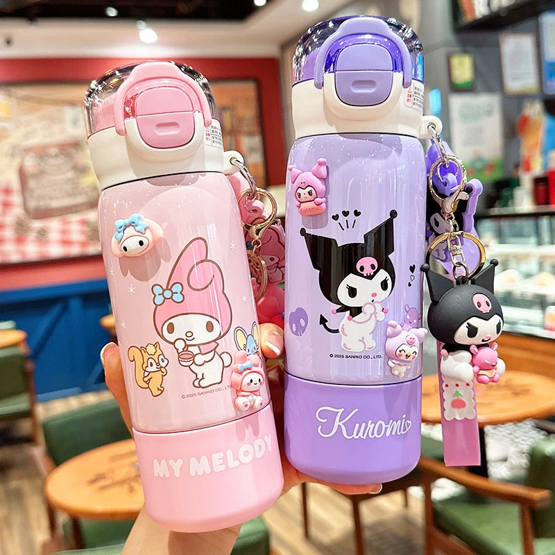 儿童保温杯女孩可爱双饮吸管杯小学生上学专用两用高颜值便携水杯