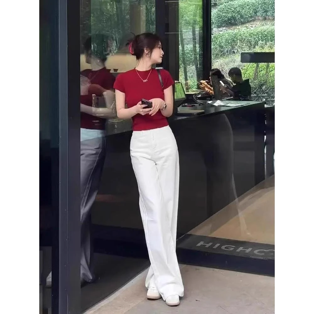 夏季套装女2025新款干练气质女装网红炸街减龄所以阔腿裤两件套女