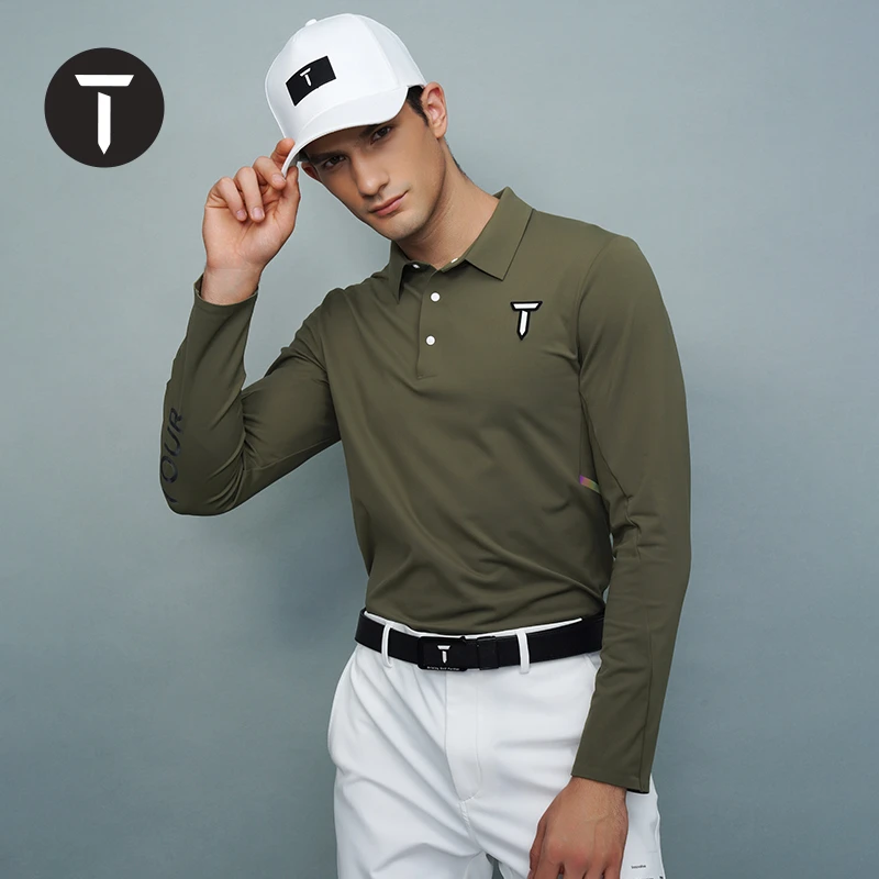 T/欧巡赛高尔夫男装长袖秋季舒适弹力运动Polo衫T恤衫EM232PC004