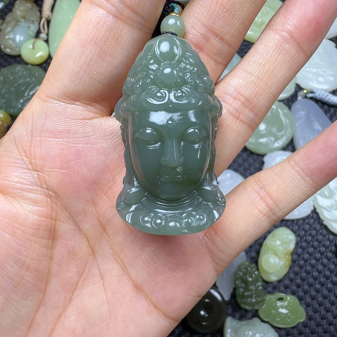 和田玉未镶嵌吊坠(赠链)卡41.5