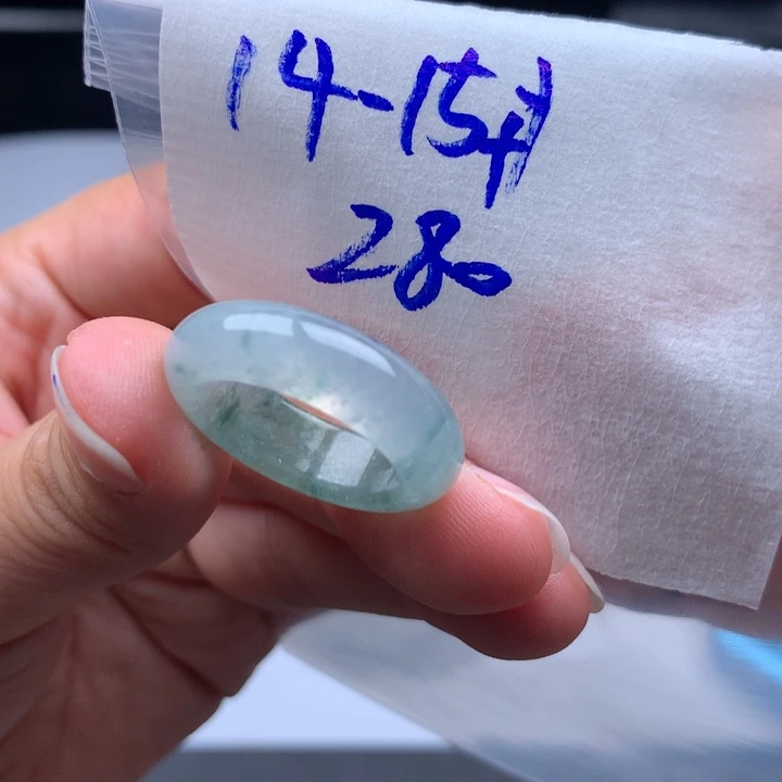 ****蓝翡翠未镶嵌戒指戒圈