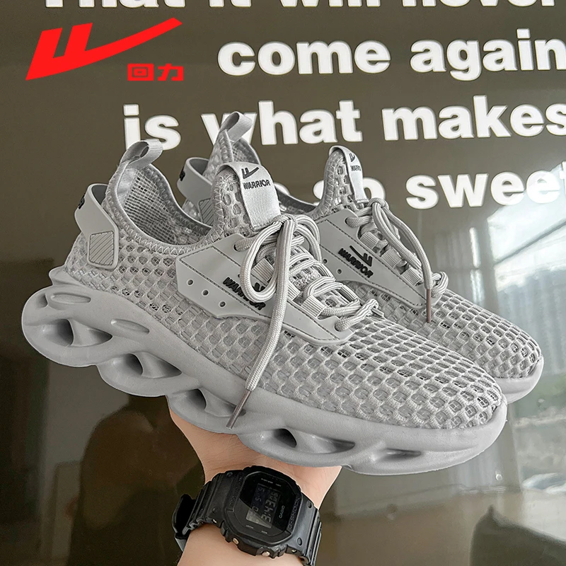 Warrior/回力网面鞋男士休闲透气薄款潮鞋单网大网眼轻便休闲鞋子