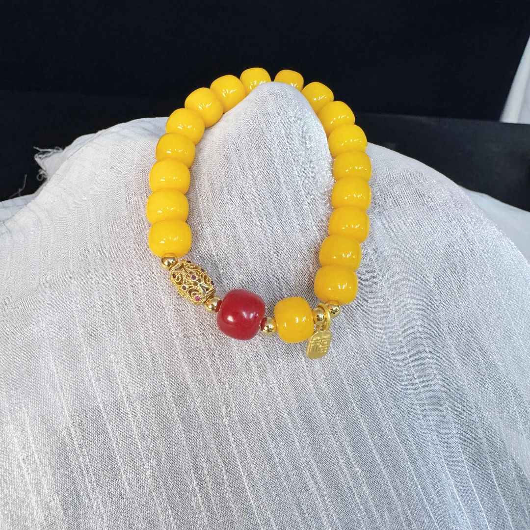 m-ag065黄菩提单圈手串