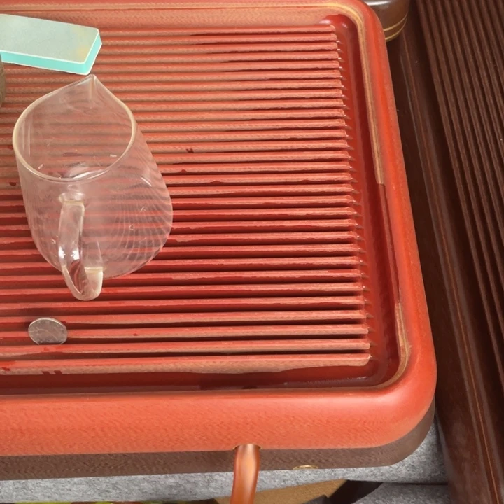 大***哥橙色金龙纹电木茶盘