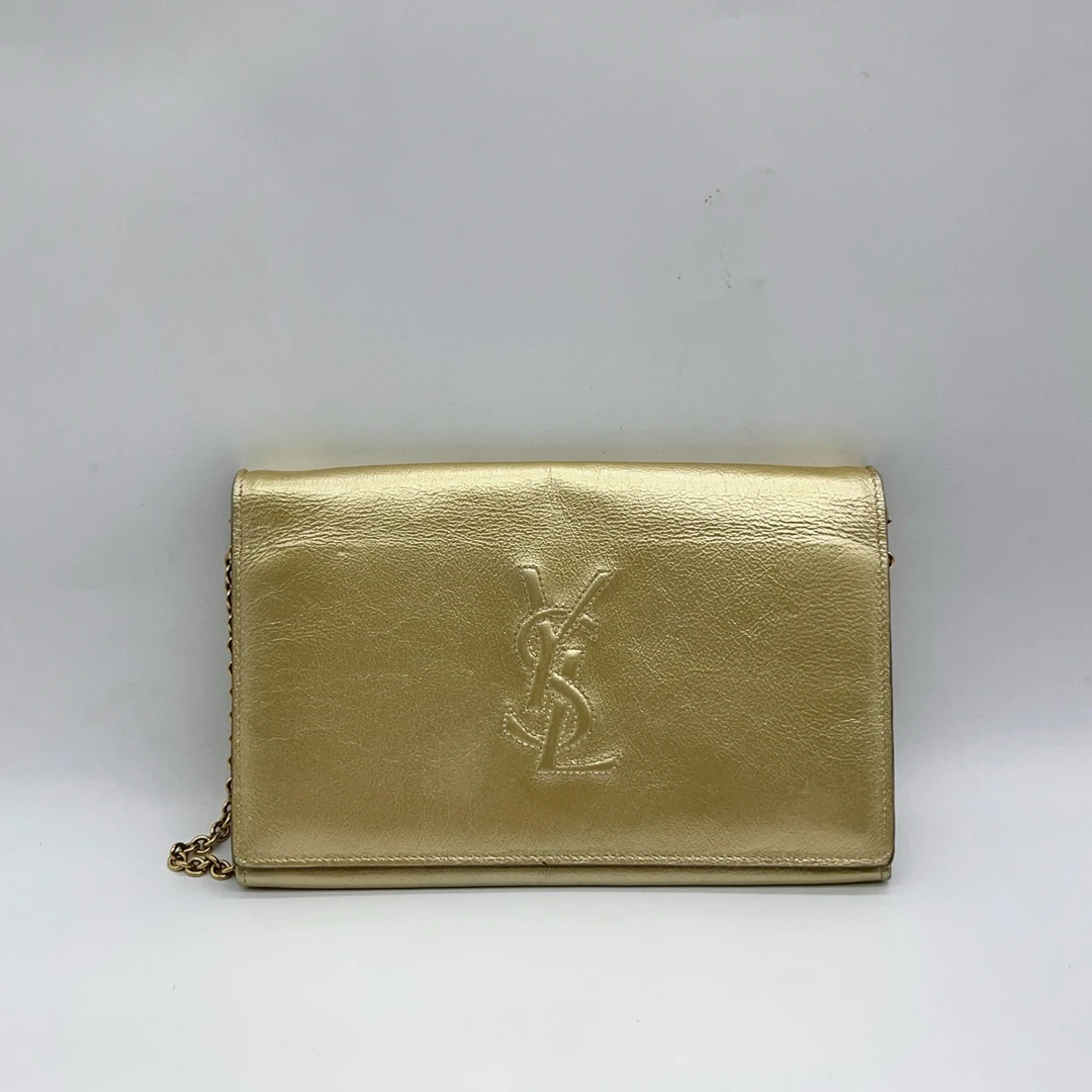 95新 YSL/圣罗兰 金色链条包1235 1551