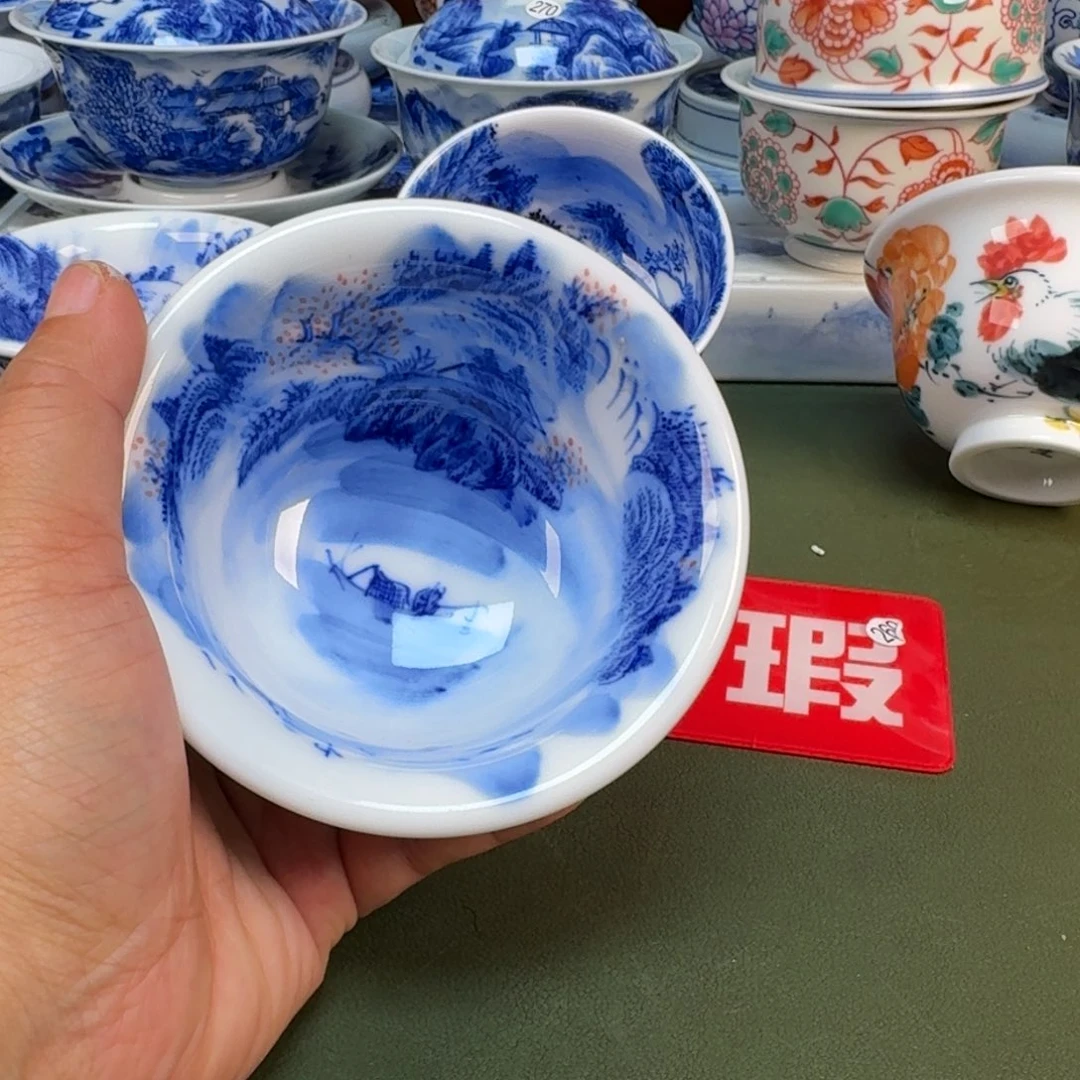陶瓷景德镇纯手绘茶具圆23