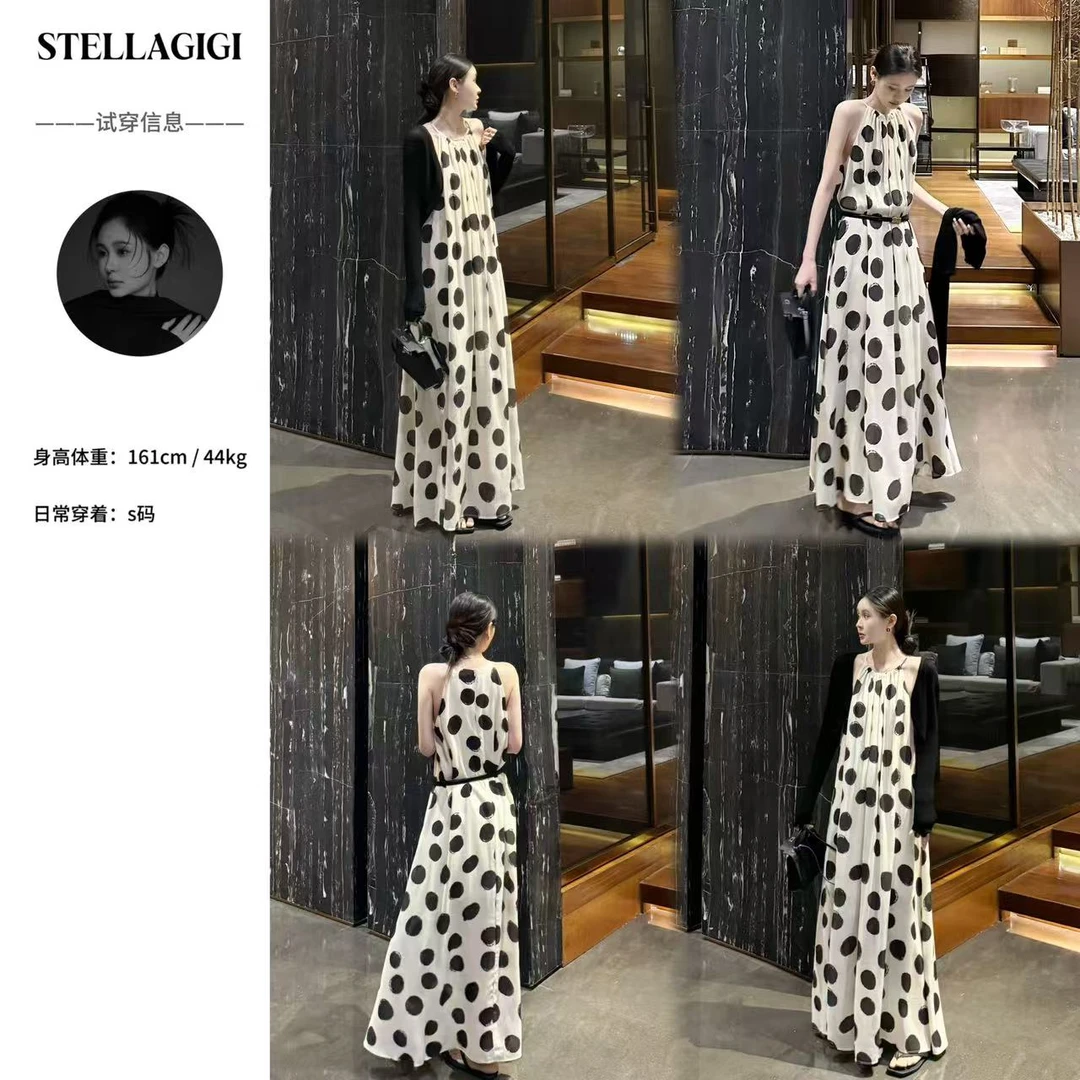 SG / 郭幂幂 SS  温柔高级感 宽松显瘦大波点背心裙Q-20250257