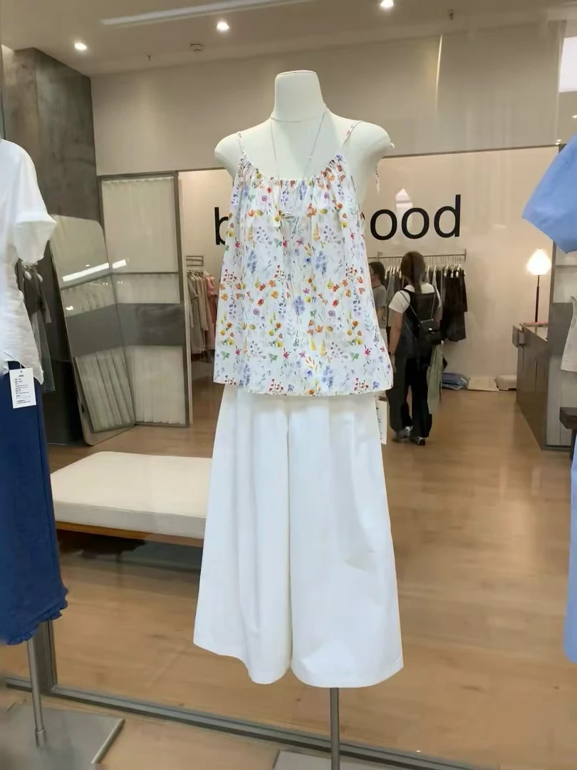 精灵风日系碎花吊带