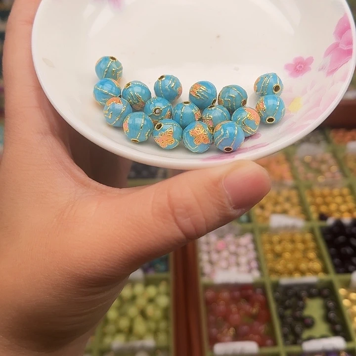 珐琅非遗传承手工圆珠扣