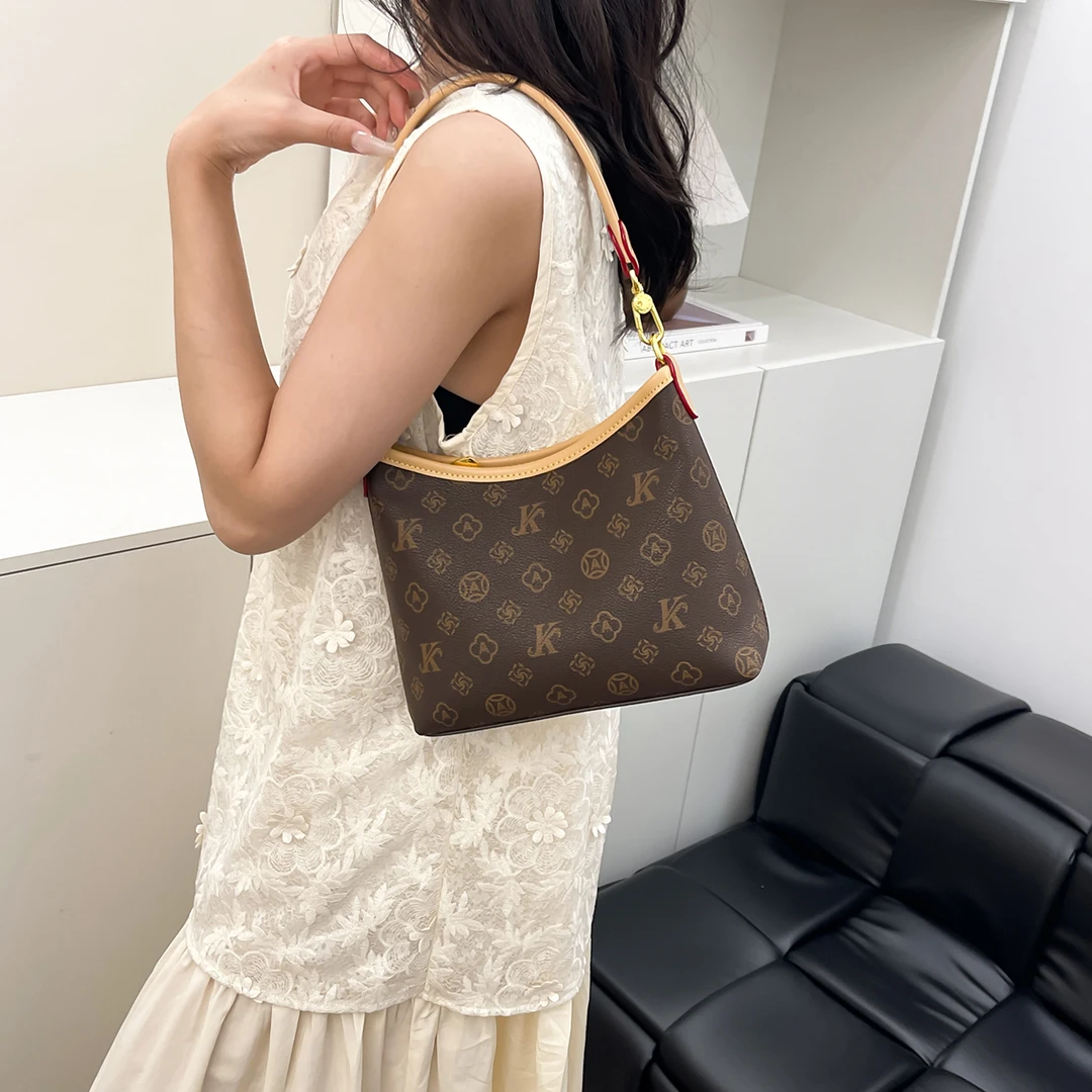 2025时尚新款简约气质女包韩版复古百搭单肩斜挎手提女包包潮