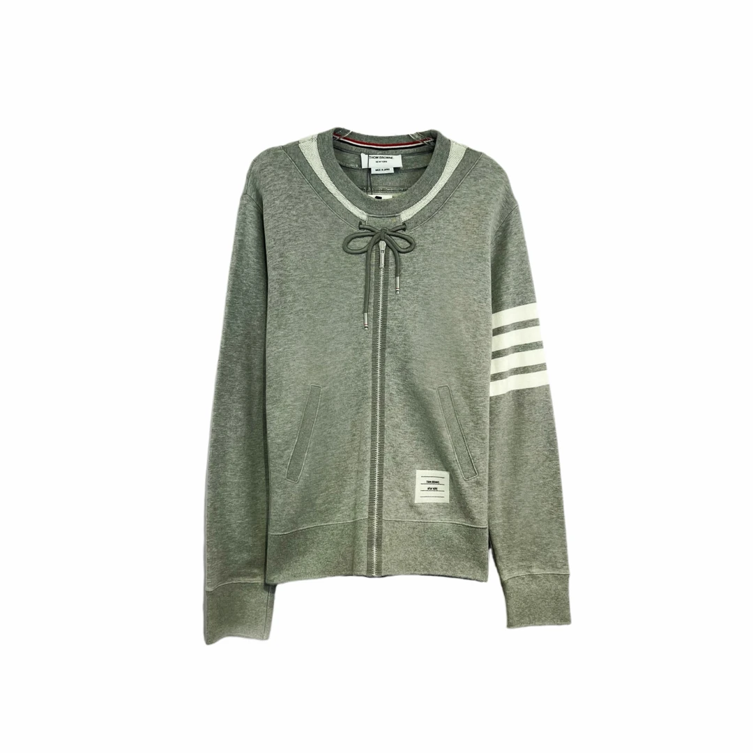 99新 THOMBROWNE 012478 经典四杠拉链卫衣 2码