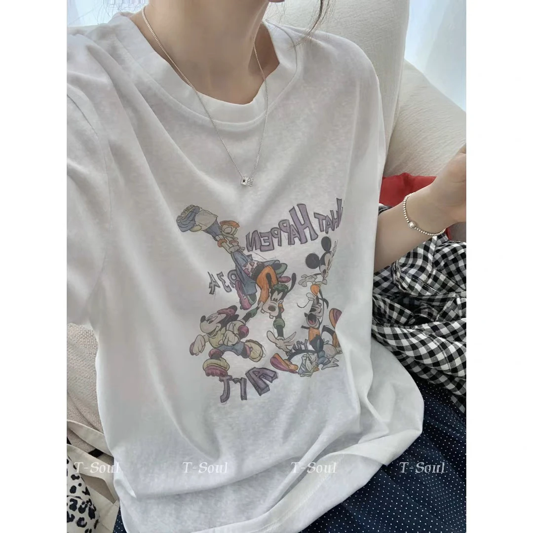 8674搞怪米奇印花T恤