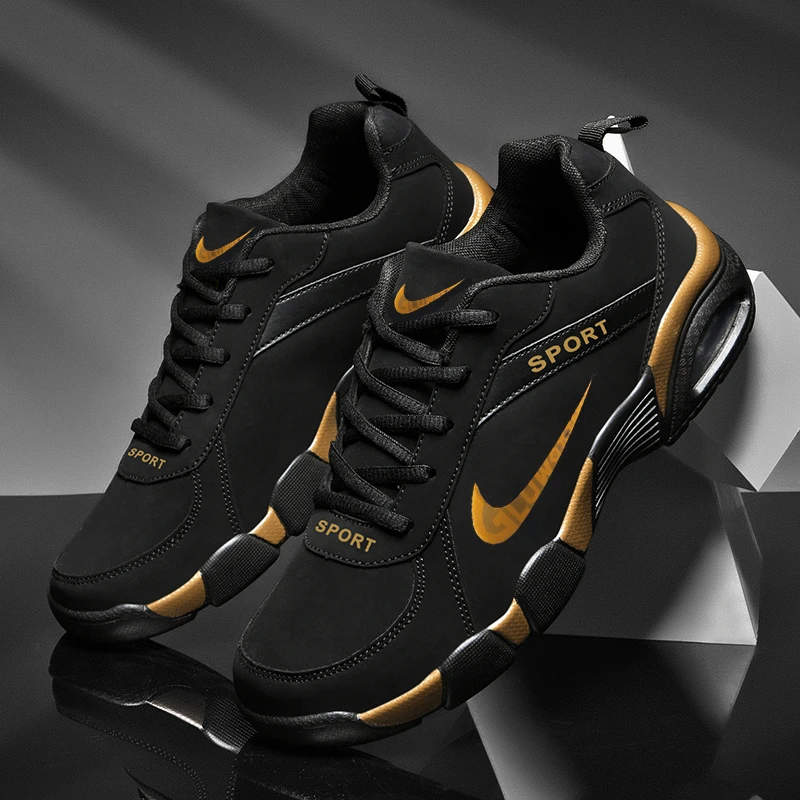 品牌断码秋冬男鞋皮面耐磨休闲男士运动鞋百搭防滑软底加绒旅游鞋