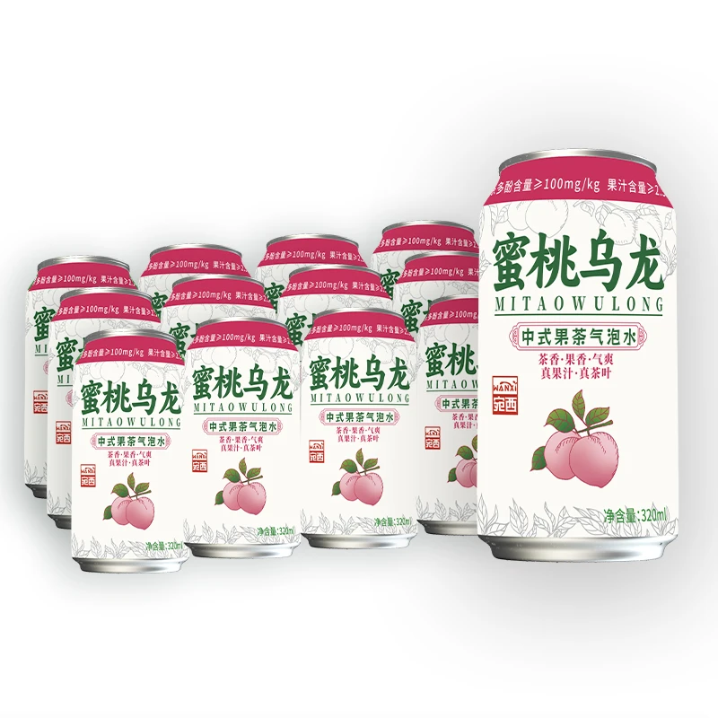宛西蜜桃乌龙解腻清凉凉爽中式果茶气泡水0脂低糖网红饮品送礼