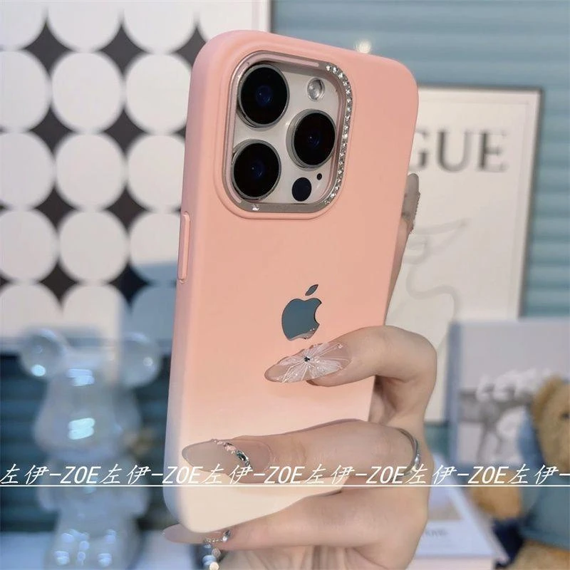 高级简约渐变肤感适用苹果16promax手机壳iphone15防摔14高颜值13