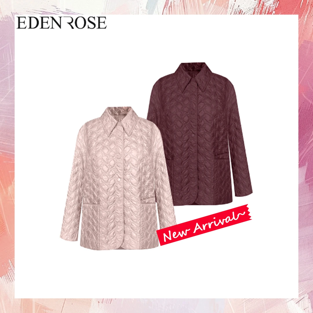 EDENROSE【伊丹】诺思EX24RY6115时尚蚕丝填充物外套风衣