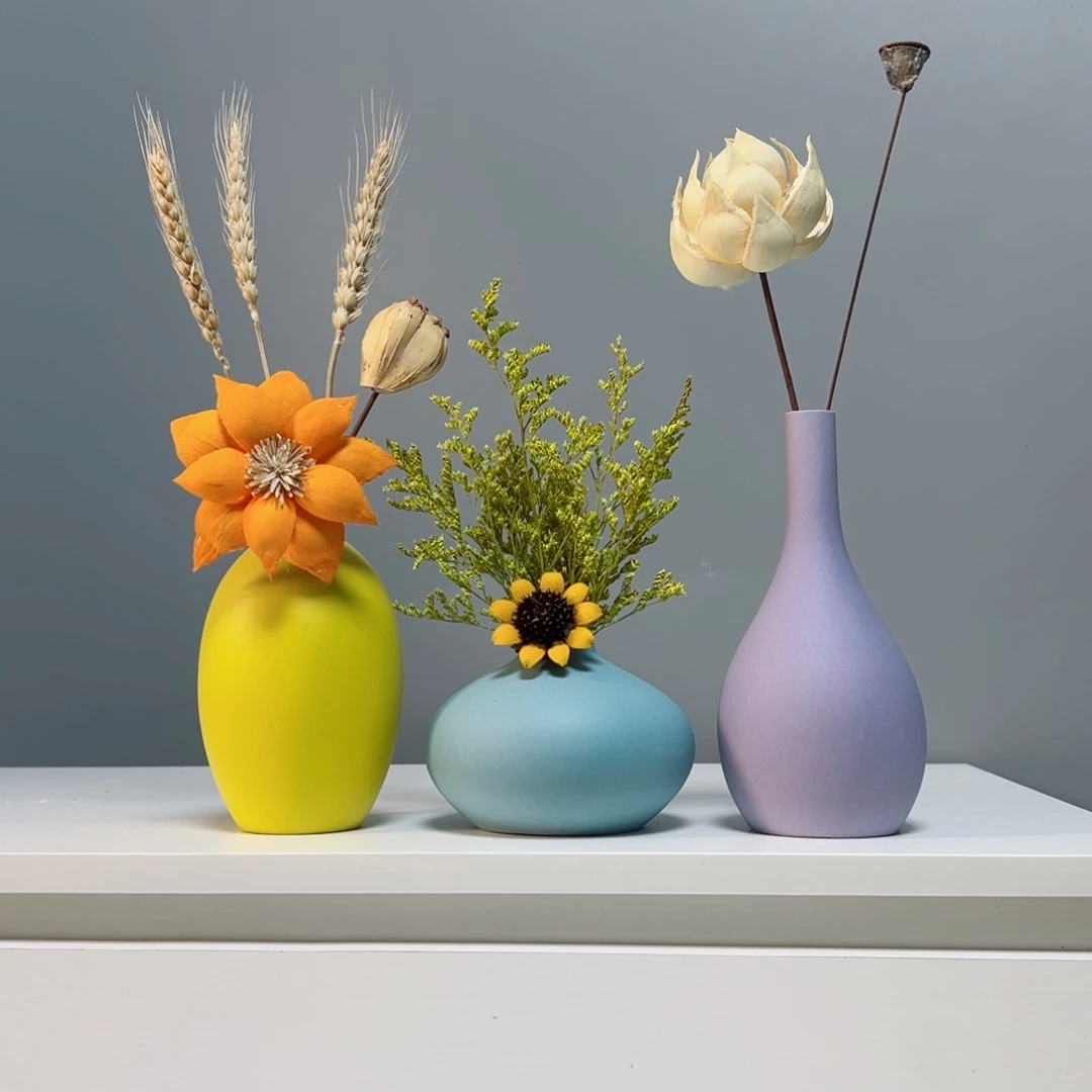 摆件景德镇陶瓷花瓶摆件无孔