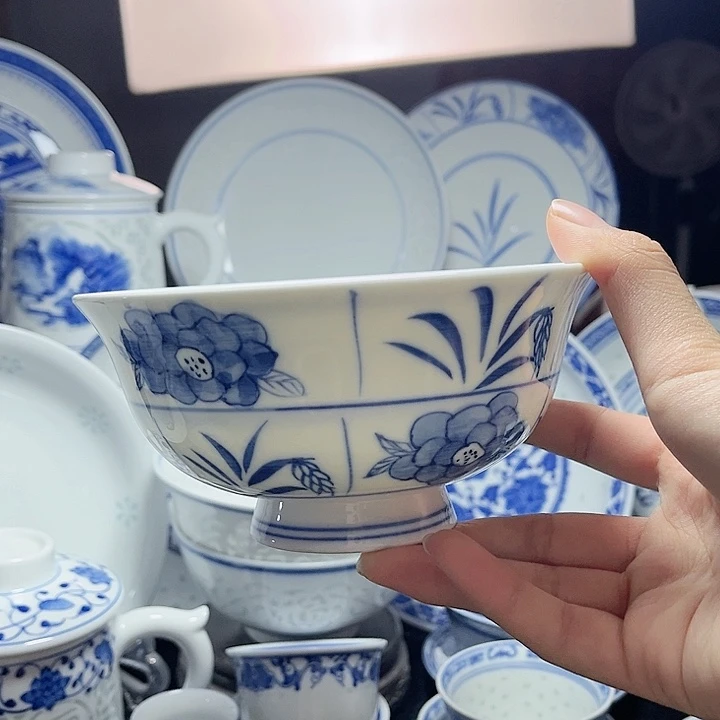 碗手绘木棉花六寸面碗