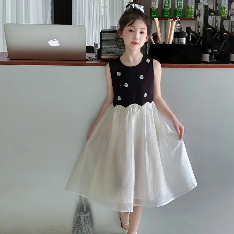 女童裙子高级感夏季2025新款女孩韩系公主裙礼服六一儿童节表演服