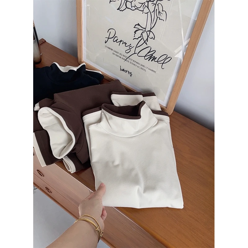 【假两件～双面德绒堆堆领】丹姐家好品质双面德绒打底衫