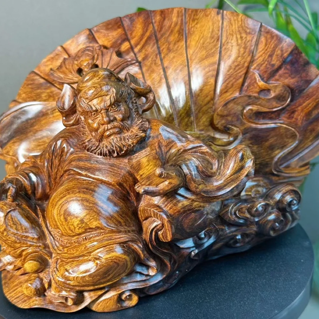 海南黄花梨钟馗摆件手工雕刻