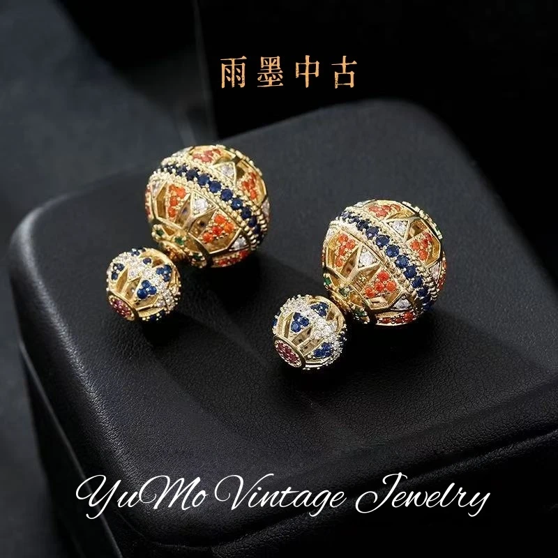 铜合金耳饰 镀K金D1218法★【莫尼卡卡】春CODE柏格定制时尚耳饰